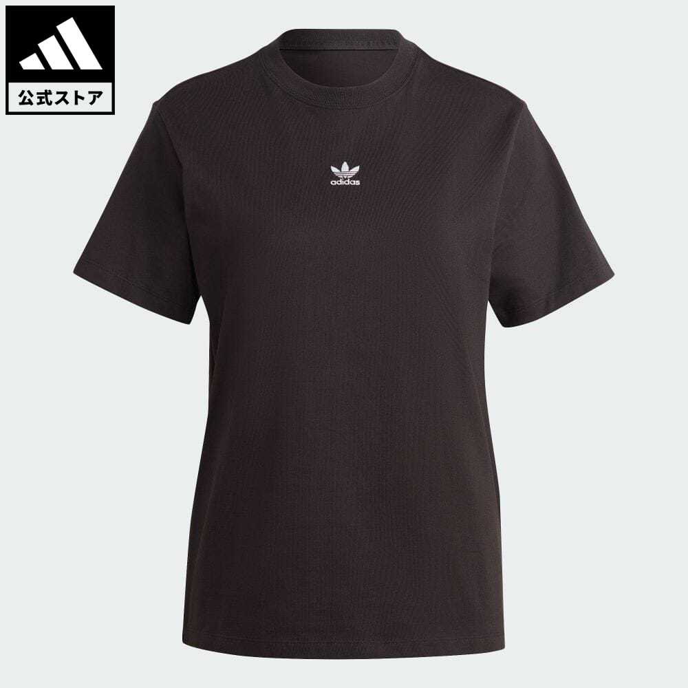 【公式】アディダス adidas 返品可 アディカラー エッセンシャルズ レギュラーTシャツ オリジナルス レディース ウェア・服 トップス Tシャツ 黒 ブラック IC1826 半袖のサムネイル