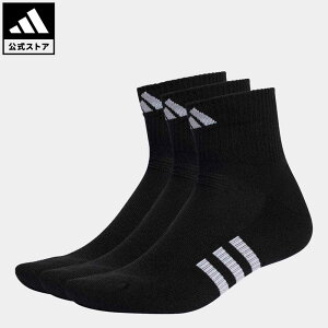 【公式】アディダス adidas 返品可 ジム・トレーニング パフォーマンスクッションミッドカットソックス3足組 メンズ レディース アクセサリー ソックス・靴下 黒 ブラック IC9519