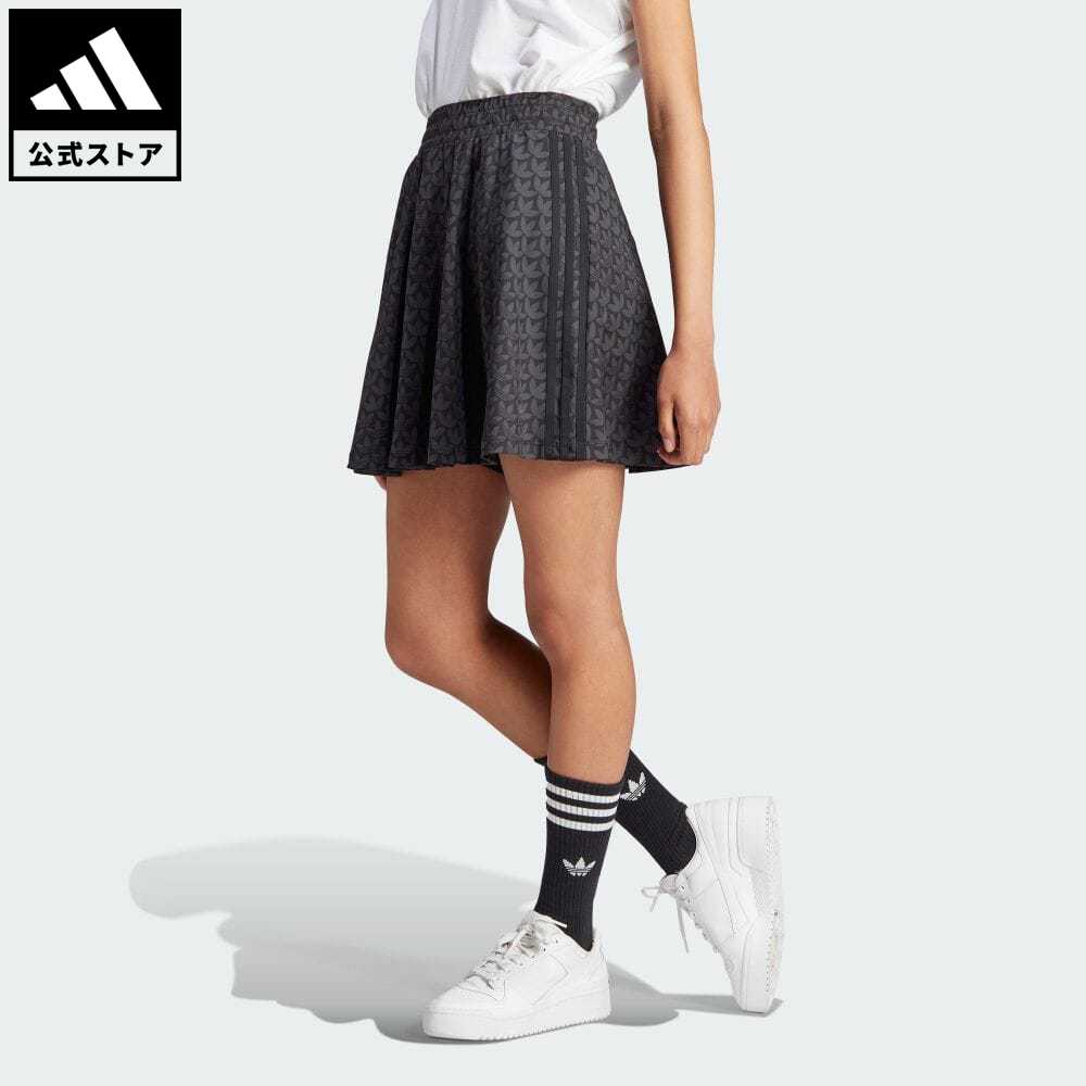 【20 OFFクーポン対象 5/17 10:00〜5/20 23:59】【公式】アディダス adidas 返品可 トレフォイル モノグラム スカート オリジナルス レディース ウェア 服 ボトムス スカート 黒 ブラック IJ2995 p0517