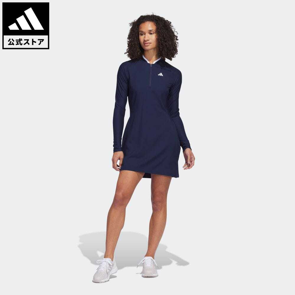 【公式】アディダス adidas 返品可 ゴルフ W LS DRESS レディース ウェア・服 オールインワン ワンピース 青 ブルー HS8959