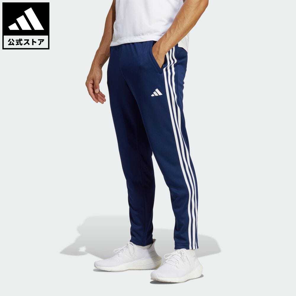 【20 OFFクーポン対象 5/17 10:00〜5/20 23:59】【公式】アディダス adidas 返品可 ジム トレーニング トレイン エッセンシャルズ スリーストライプス トレーニングパンツ メンズ ウェア 服 ボトムス パンツ 青 ブルー IB8169 p0517