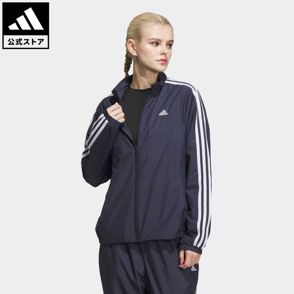 アディダス ウィンドブレーカー レディース 【公式】アディダス adidas 返品可 スリーストライプス レギュラーフィット ウインドブレーカージャケット スポーツウェア レディース ウェア・服 アウター ジャケット ジャージ 青 ブルー IK9861 上着