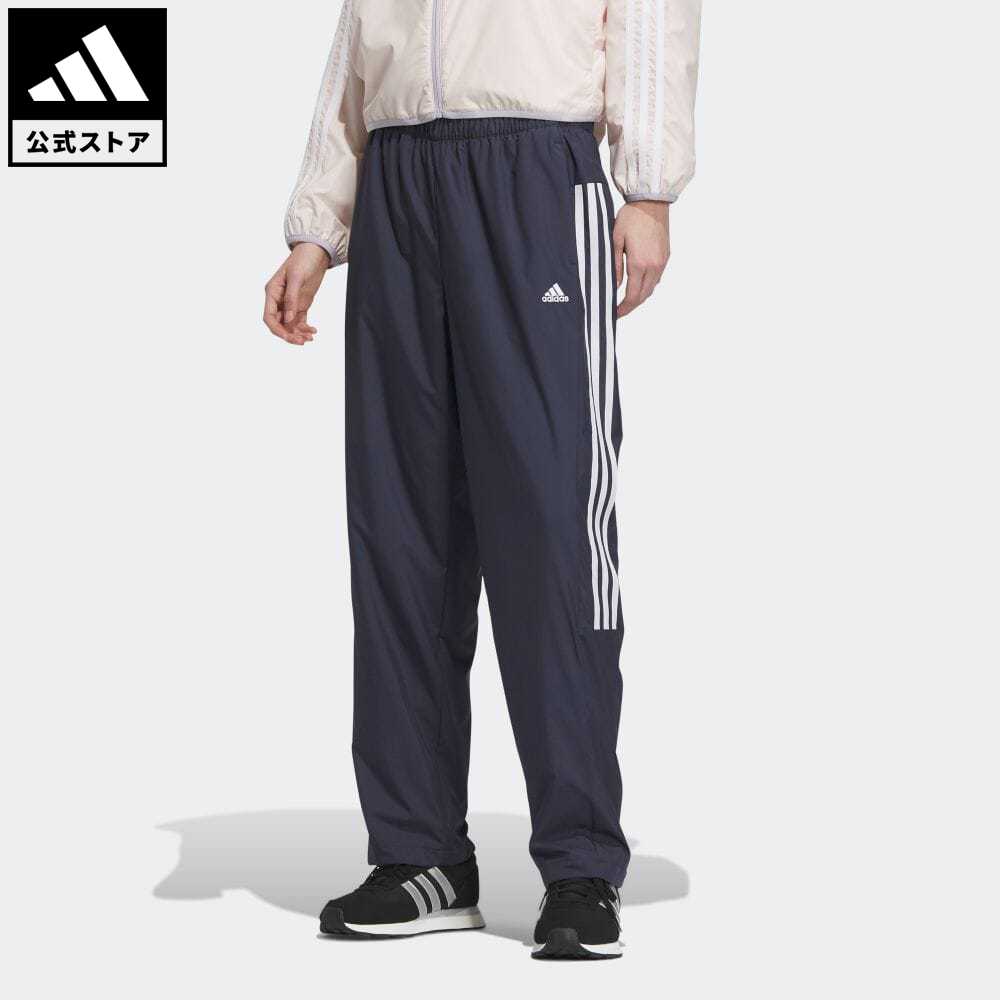 【20 OFFクーポン対象 5/17 10:00〜5/20 23:59】【公式】アディダス adidas 返品可 チーム カラーブロック ルーズフィット ウインドブレーカー パンツ スポーツウェア レディース ウェア 服 ボトムス ジャージ パンツ 青 ブルー IK9866 下 p0517