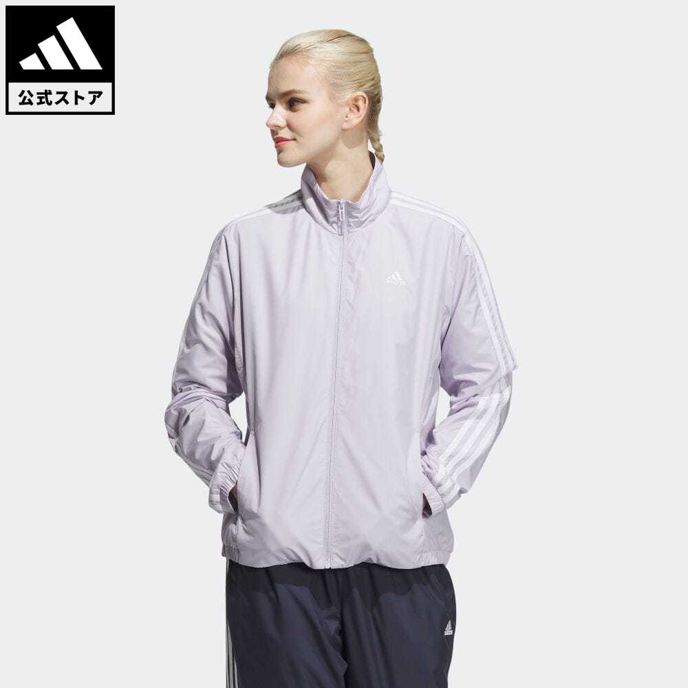 【20%OFFクーポン対象 5/9 10:00〜5/13 23:59】【公式】アディダス adidas 返品可 スリーストライプス レギュラーフィット ウインドブレーカージャケット スポーツウェア レディース ウェア・服 アウター ジャケット ジャージ 紫 パープル IK9878 上着のサムネイル