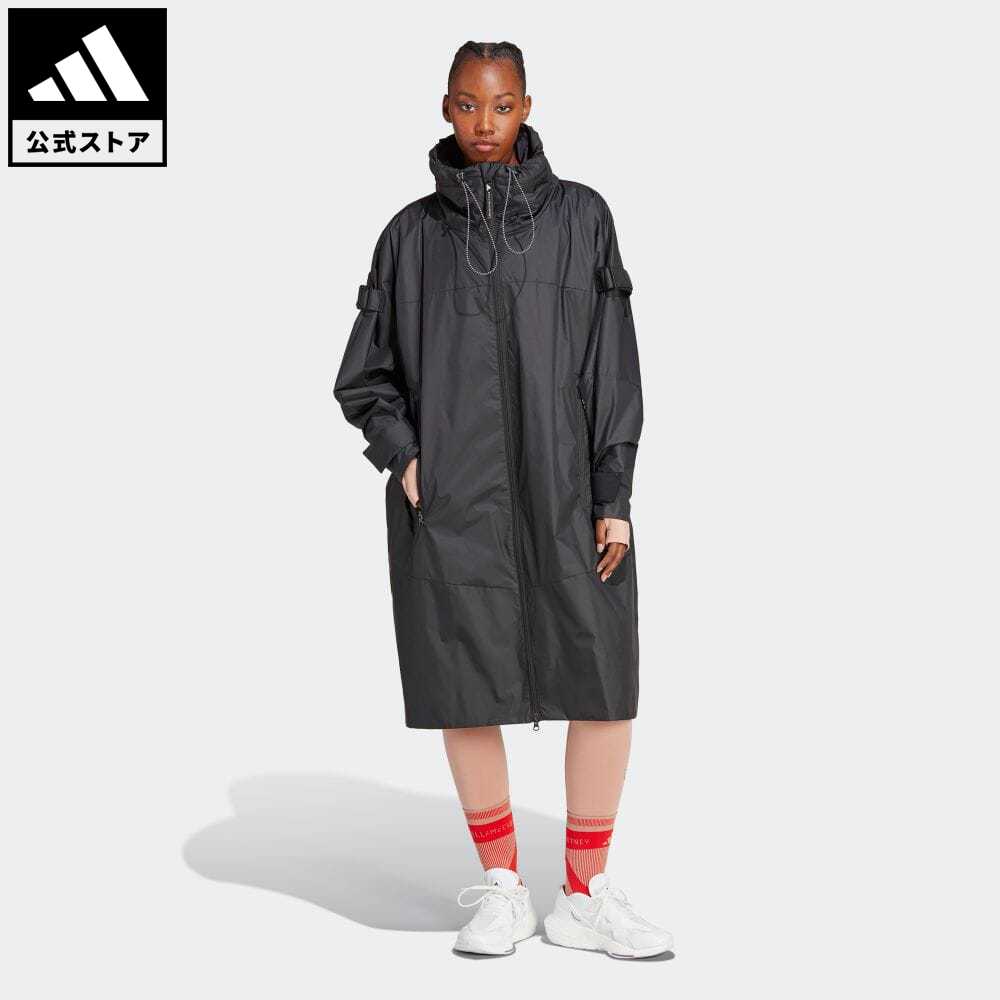 【20 OFFクーポン対象 5/17 10:00〜5/20 23:59】【公式】アディダス adidas 返品可 adidas by Stella McCartney TrueCasuals スポーツウェア ロングパーカー バイ ステラ マッカートニー レディース ウェア 服 アウター ジャケット 黒 ブラック HS0038 p0517