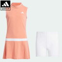 【公式】アディダス adidas 返品可 ゴルフ GIRLS モックネック ストレッチ ノースリーブワンピース キッズ／子供用 ウェア 服 オールインワン ワンピース 赤 レッド HY0176