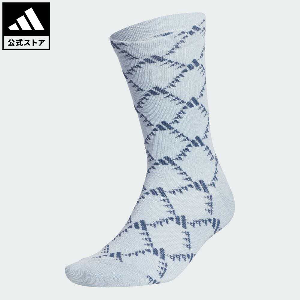 【公式】アディダス adidas 返品可 ゴルフ モノグラム クッションソックス メンズ アクセサリー ソックス 靴下 クルーソックス 青 ブルー HY1639