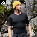 【公式】アディダス adidas 返品可 アウトドア XPERIOR メリノ 200 ベースレイヤー 半袖Tシャツ アディダス テレックス メンズ ウェア 服 トップス Tシャツ 黒 ブラック HZ8555 半袖