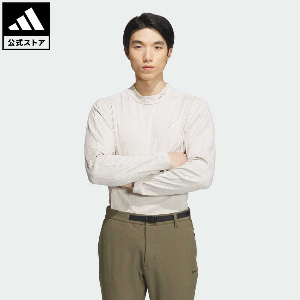 【公式】アディダス adidas 返品可 ゴルフ ワッフル モックネック 長袖シャツ メンズ ウェア 服 トップス ポロシャツ ブラウン IA2606