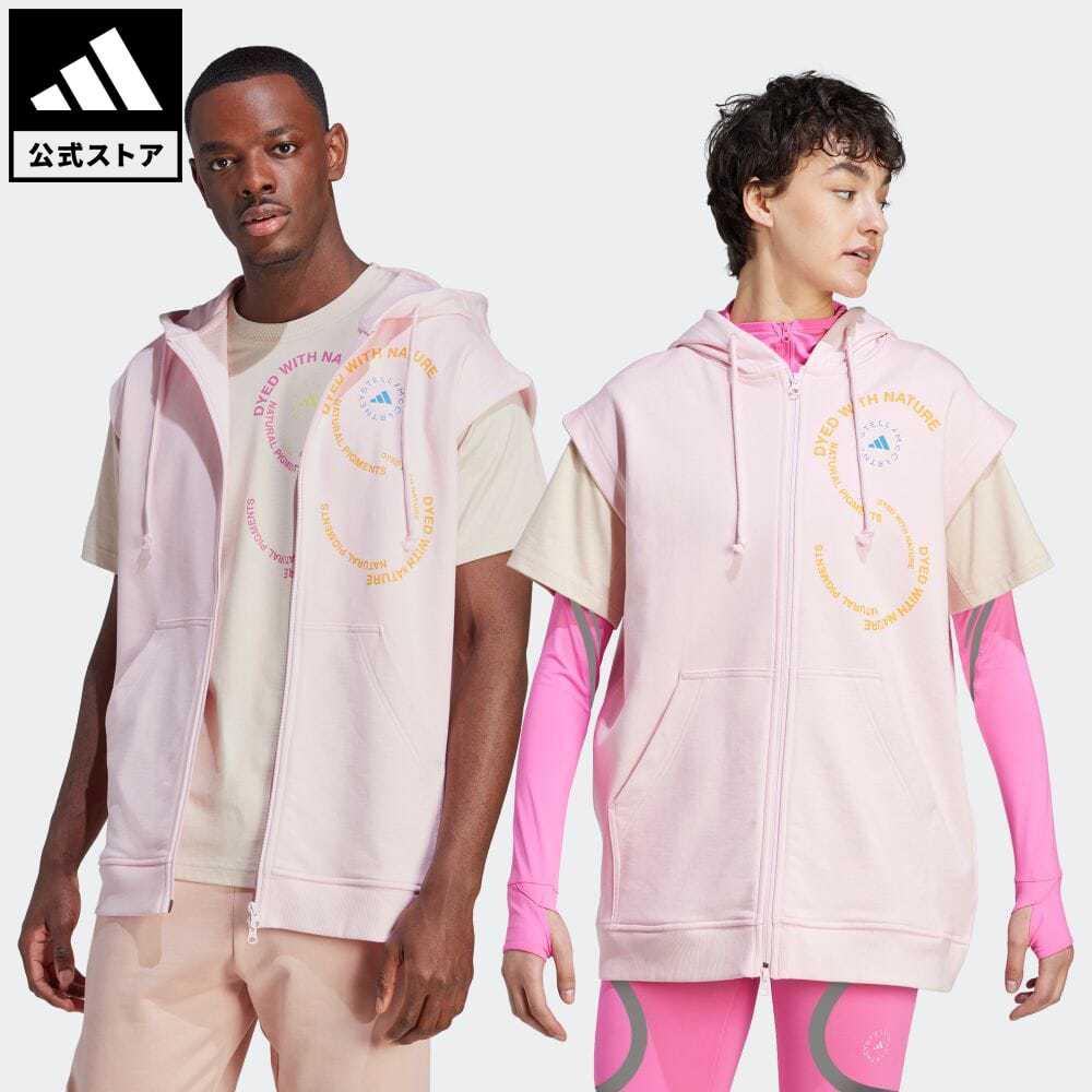 【公式】アディダス adidas 返品可 adidas by Stella McCartney スポーツウェア ノースリーブ パーカー （ジェンダーニュートラル） バイ ステラ マッカートニー メンズ レディース ウェア・服 トップス スウェット（トレーナー） ピンク IA7719のサムネイル