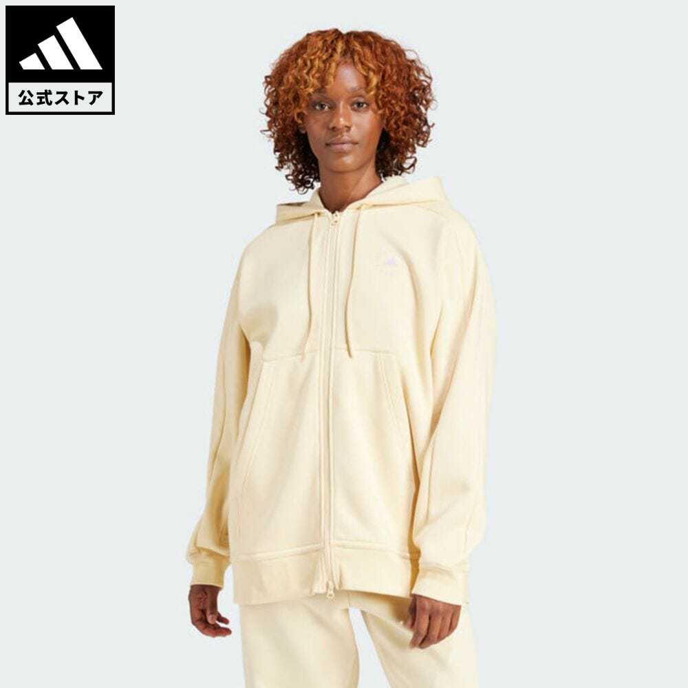 アディダス adidas 返品可 adidas by Stella McCartney スポーツウェア プルオントップ バイ ステラ マッカートニー レディース ウェア・服 トップス パーカー(フーディー) ジャージ ベージュ IB5112 p0517