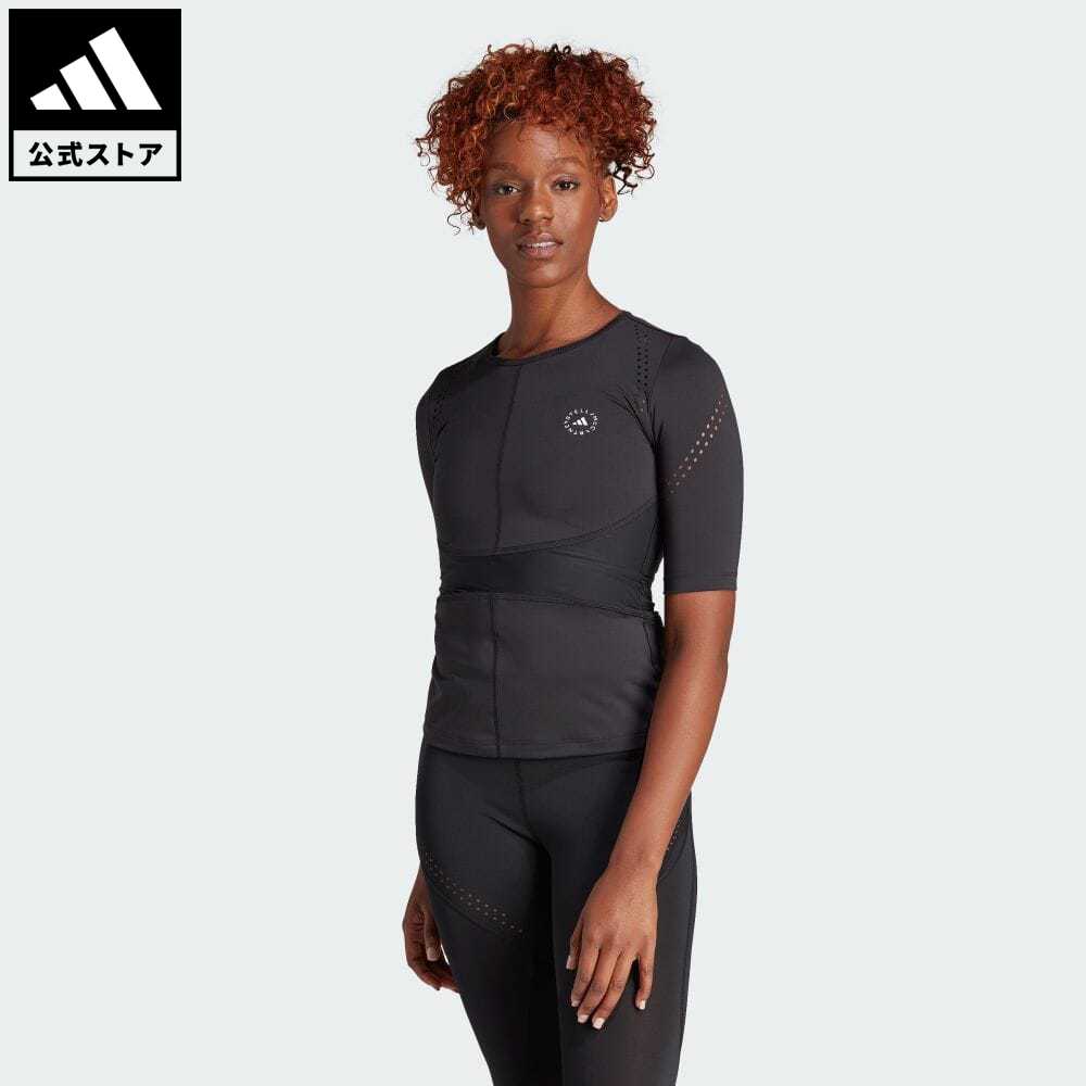 楽天adidas Online Shop 楽天市場店【公式】アディダス adidas 返品可 adidas by Stella McCartney TruePurpose トレーニング 半袖Tシャツ バイ ステラ マッカートニー レディース ウェア・服 トップス Tシャツ 黒 ブラック IB6780 半袖 notp