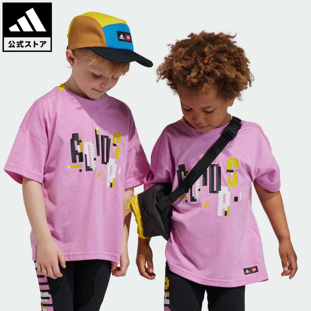 【公式】アディダス adidas 返品可 adidas × Classic LEGO Tシャツ スポーツウェア キッズ／子供用 ウェア・服 トップス Tシャツ 紫 パープル IJ7296 半袖のサムネイル