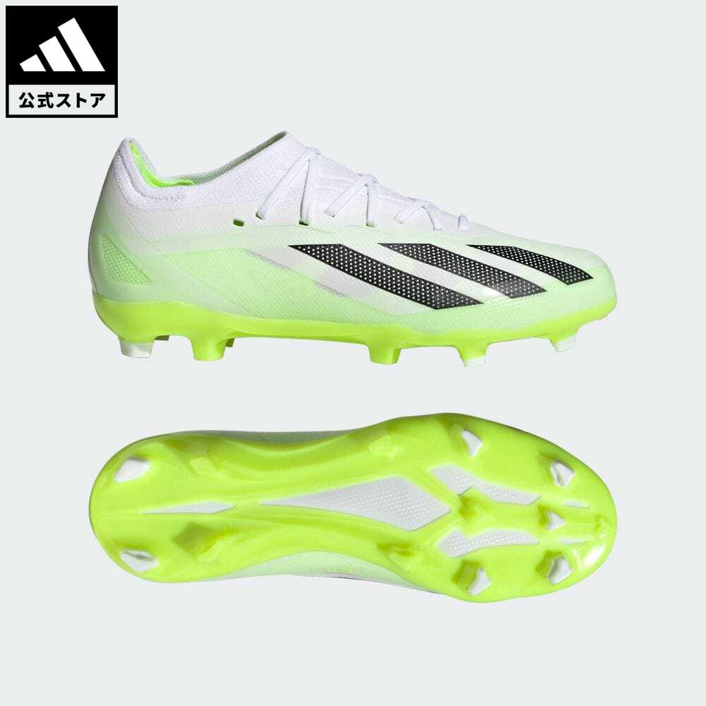 【20%OFFクーポン対象 5/17 10:00〜5/20 23:59】【公式】アディダス adidas 返品可 サッカー エックス クレイジーファスト.1 FG ジュニア /天然芝用 / X Crazyfast.1 FG Junior キッズ／子供用 シューズ・靴 スパイク 白 ホワイト IE4208 サッカースパイク p0517