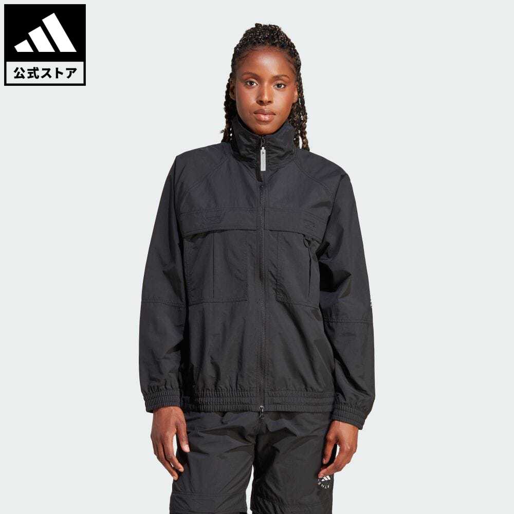 【公式】アディダス adidas 返品可 adidas by Stella McCartney TrueCasuals ウーブン ソリッド トラックジャケット バイ ステラ マッカートニー レディース ウェア・服 アウター ジャケット ジャージ 黒 ブラック IJ0563のサムネイル