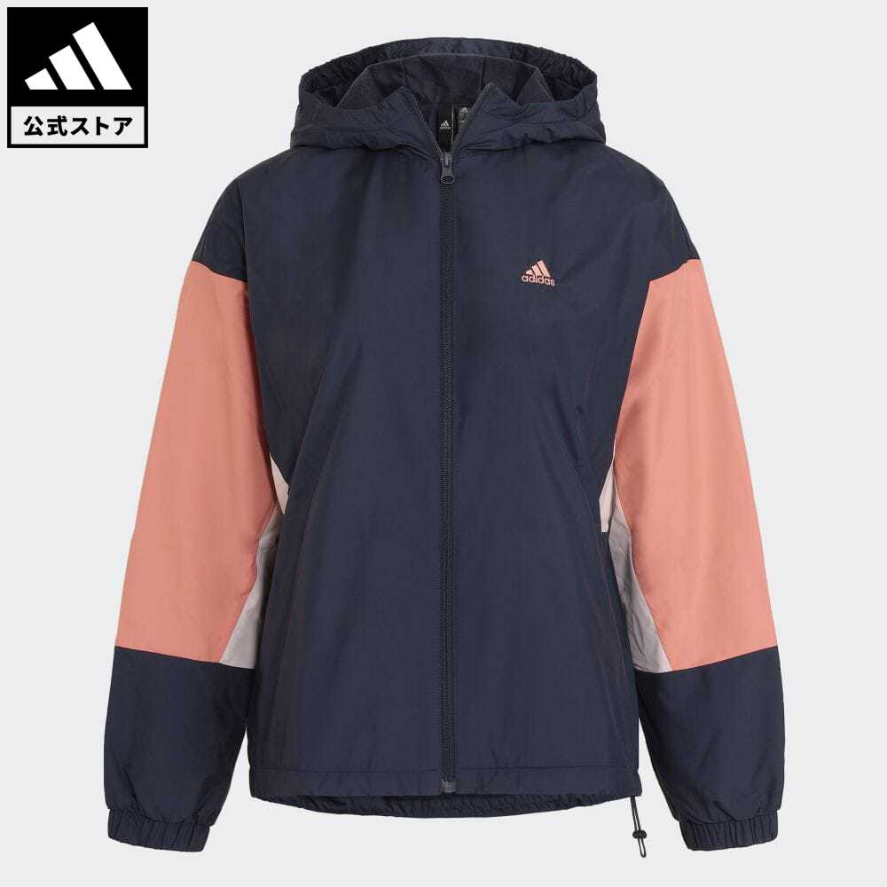 【50%OFF 8/4-8/10】【公式】アディダス adidas 返品可 カラーブロック ルーズフィット ウインドブレーカー ジャケット スポーツウェア レディース ウェア・服 アウター ジャケット ジャージ 青 ブルー IK9872 上着 p0804のサムネイル
