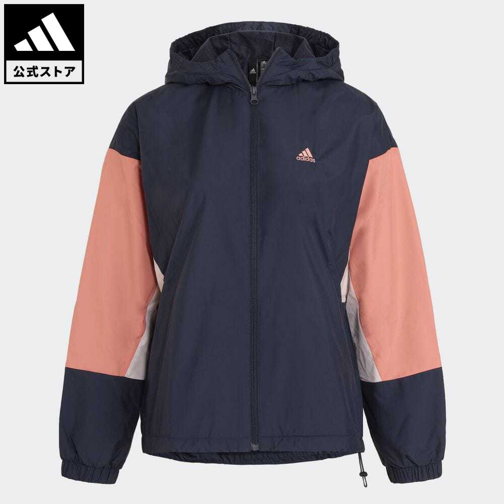 【20%OFFクーポン対象 5/17 10:00〜5/20 23:59】【公式】アディダス adidas 返品可 カラーブロック ルーズフィット ウインドブレーカー ジャケット スポーツウェア レディース ウェア・服 アウター ジャケット ジャージ 青 ブルー IK9872 上着 p0517