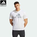 アディダス adidas 返品可 ジム・トレーニング HIIT グラフィック スローガン トレーニング 半袖Tシャツ メンズ ウェア・服 トップス Tシャツ 白 ホワイト IM1129 半袖 p0420