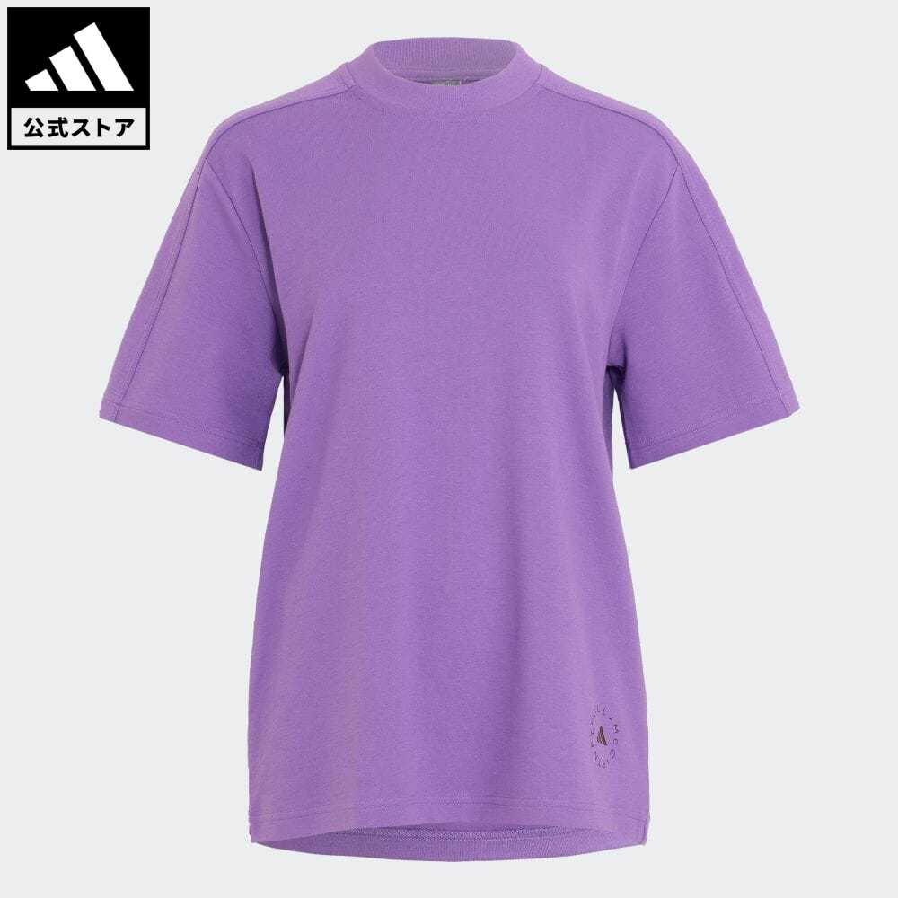 【20 OFFクーポン対象 5/9 10:00〜5/13 23:59】【公式】アディダス adidas 返品可 adidas by Stella McCartney ロゴ 半袖Tシャツ バイ ステラ マッカートニー レディース ウェア 服 トップス Tシャツ 紫 パープル IA1514 半袖