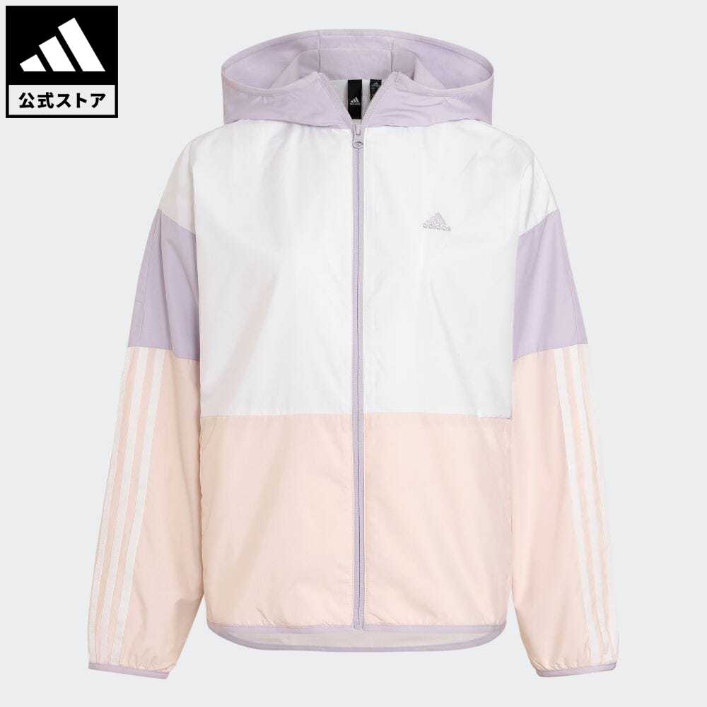 【20%OFF 3/4-3/11】 【公式】アディダス adidas 返品可 チーム ルーズフィット ウインドブレーカージャケット スポーツウェア レディース ウェア・服 アウター ジャケット ジャージ ピンク IK9868