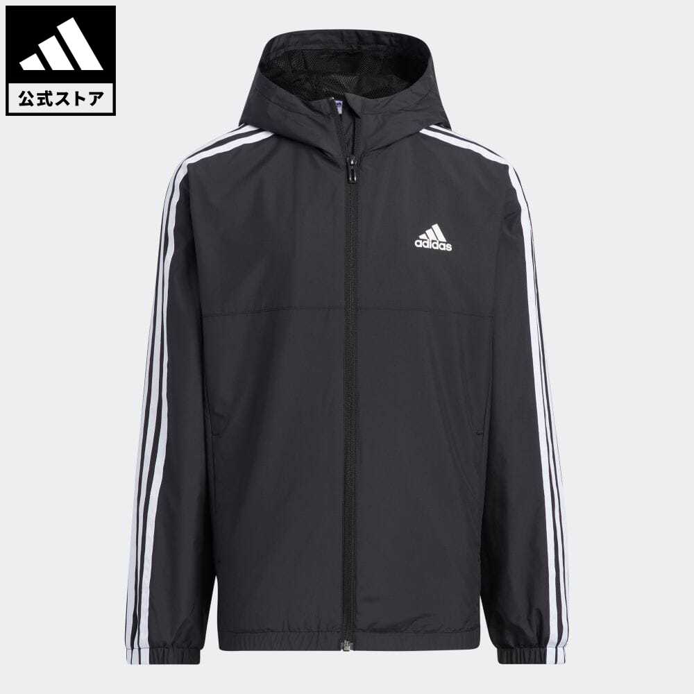 【公式】アディダス adidas 返品可 ウーブン ジャケット キッズ スポーツウェア キッズ／子供用 ウェア・服 アウター ジャケット 黒 ブラック IL6083 上着 p0904のサムネイル