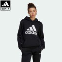 アディダス 【公式】アディダス adidas 返品可 エッセンシャルズ ロゴ フリースパーカー スポーツウェア レディース ウェア・服 トップス パーカー(フーディー) スウェット（トレーナー） 黒 ブラック HZ5804 トレーナー p0420