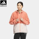 アディダス adidas 返品可 カラーブロック ルーズフィット ボア フルジップジャケット スポーツウェア レディース ウェア・服 アウター ジャケット 赤 レッド IK9864 上着