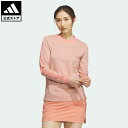 【公式】アディダス adidas 返品可 ゴルフ モノグラム モックネック 長袖シャツ レディース ウェア・服 トップス ポロシャツ 赤 レッド HY0900