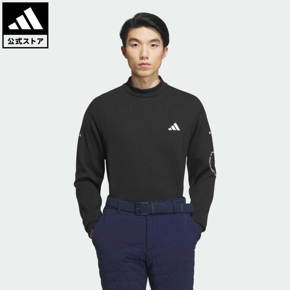 アディダス ポロシャツ メンズ 【公式】アディダス adidas 返品可 ゴルフ AEROREADY アスレチック モックネック長袖シャツ メンズ ウェア・服 トップス ポロシャツ 黒 ブラック HY0935