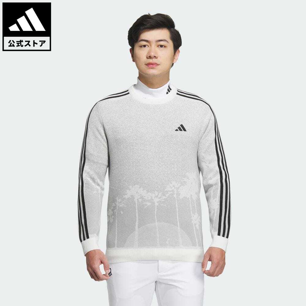 アディダス adidas 返品可 ゴルフ LA サンセット クルーネックセーター メンズ ウェア・服 トップス スウェット（トレーナー） 白 ホワイト HY0967