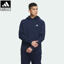 【公式】アディダス adidas 返品可 ゴルフ エンボスプリント ダンボールニット 長袖フーディー メンズ ウェア・服 トップス パーカー(フーディー) スウェット（トレーナー） 青 ブルー HY0972 トレーナー