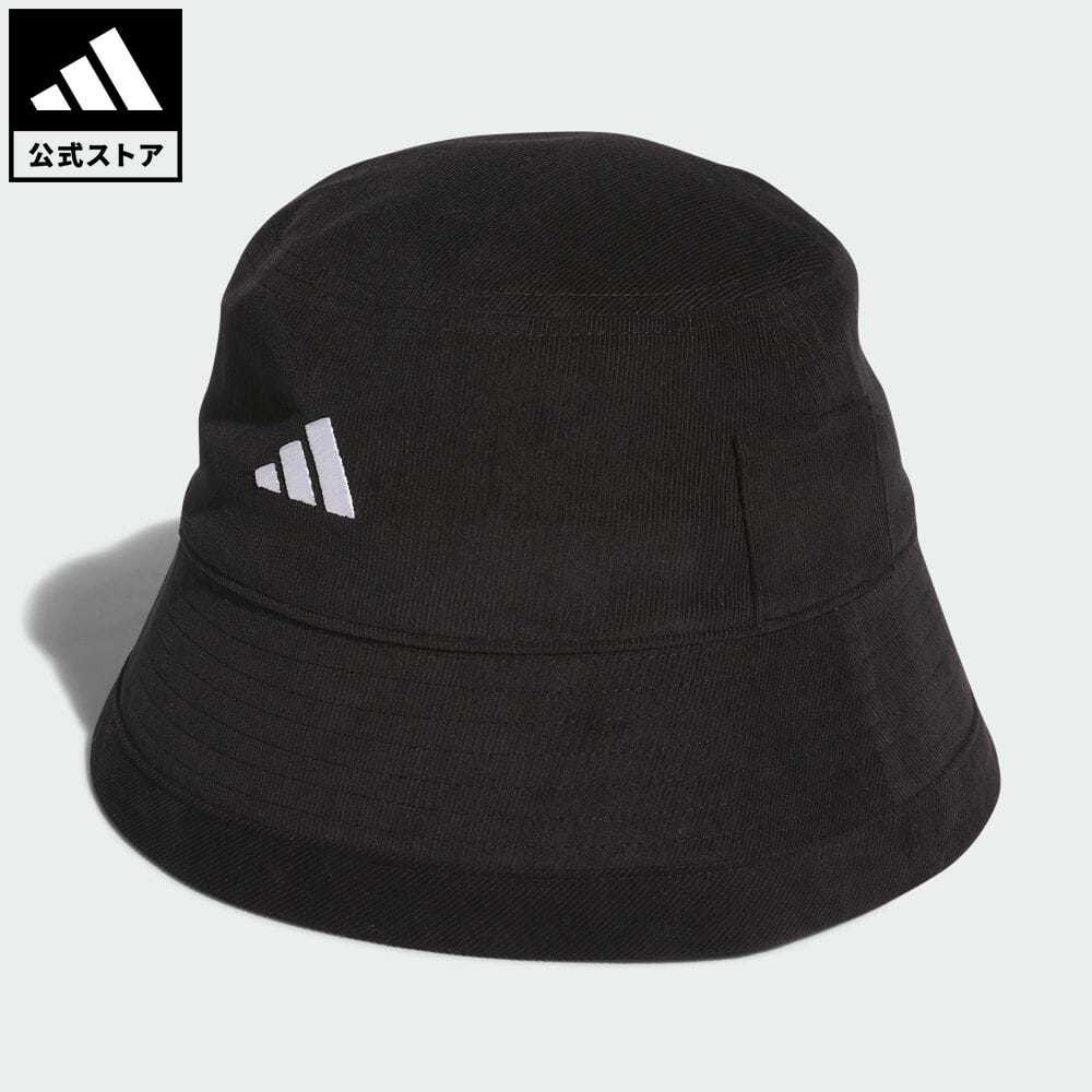 アディダス 【50%OFF 6/4-6/11】【公式】アディダス adidas 返品可 ゴルフ コーデュロイ バケットハット レディース アクセサリー 帽子 キャップ 黒 ブラック IB0448