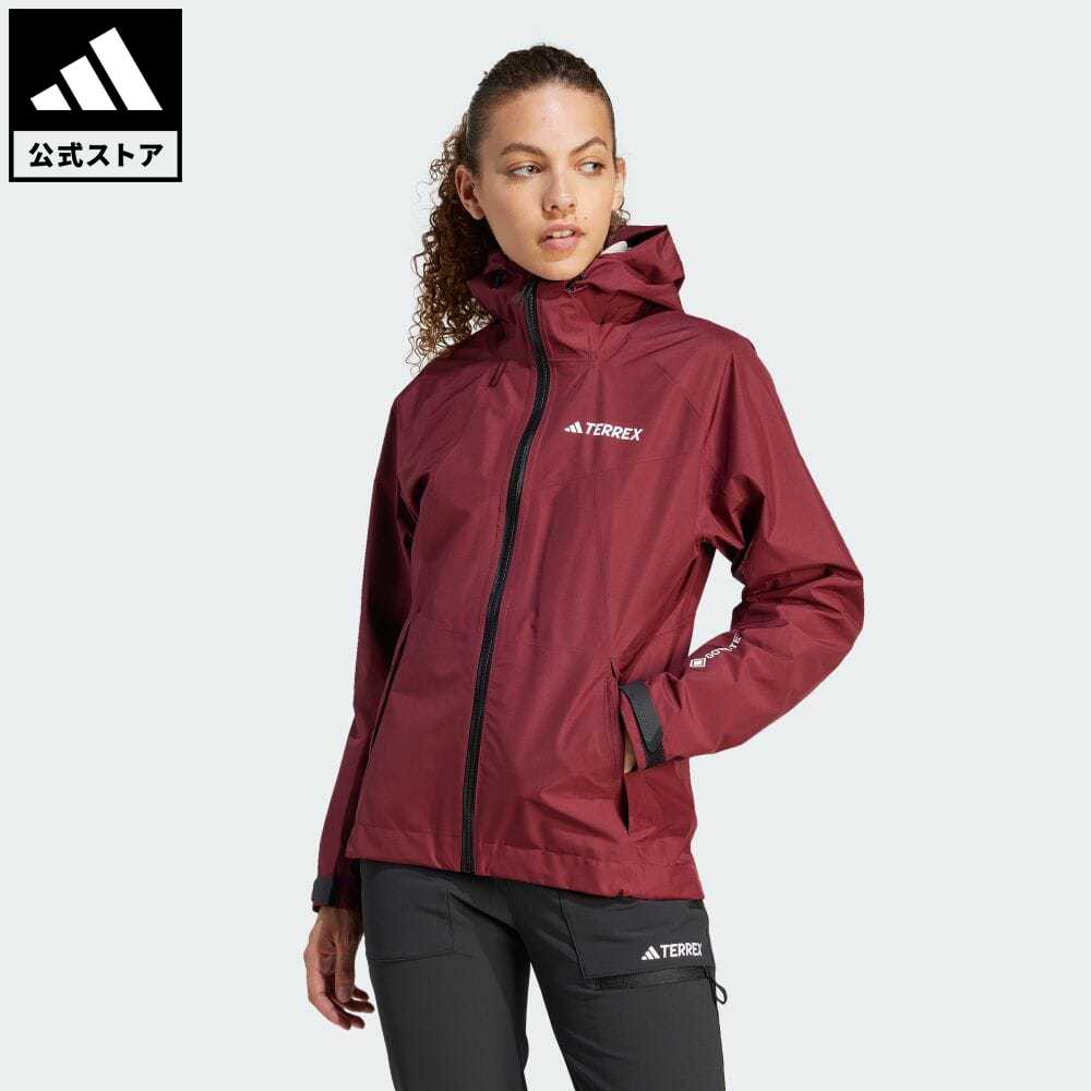 アディダス アウトドアジャケット レディース 【公式】アディダス adidas 返品可 アウトドア テレックス XPERIOR GORE-TEX パックライト レインジャケット アディダス テレックス レディース ウェア・服 アウター ジャケット 赤 レッド IB4257 上着