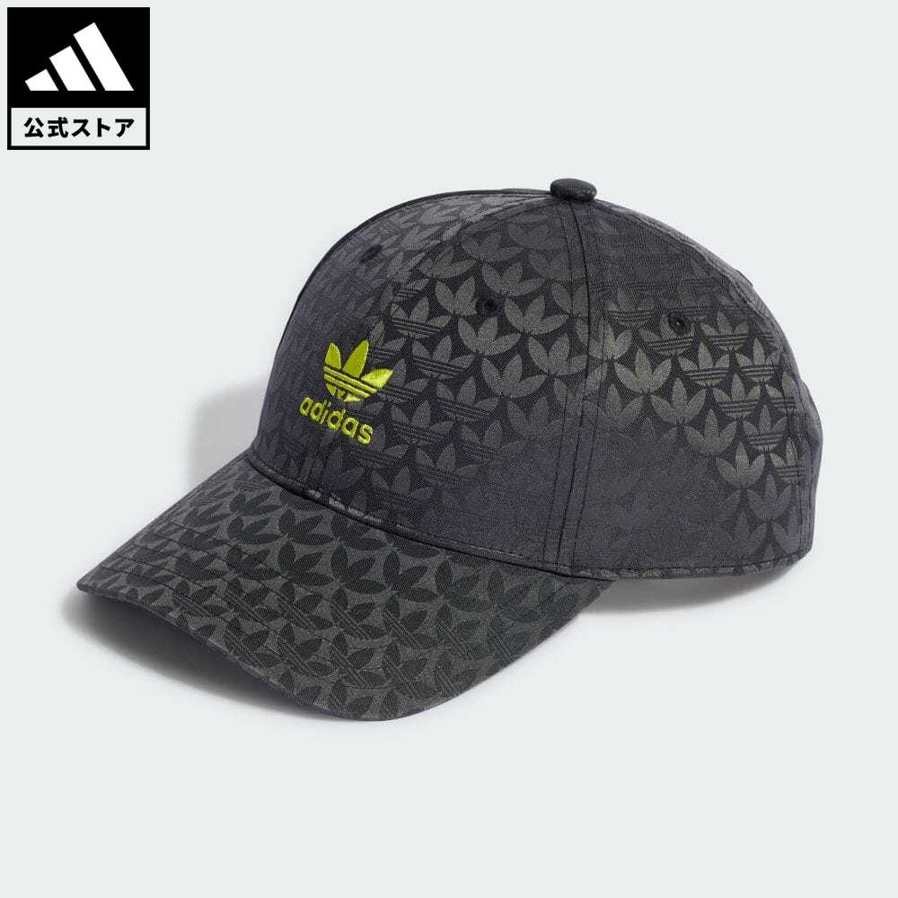 【公式】アディダス adidas 返品可 トレフォイル モノグラム ジャカード ベースボールキャップ オリジナルス レディース アクセサリー 帽子 キャップ 黒 ブラック II3374 p0524
