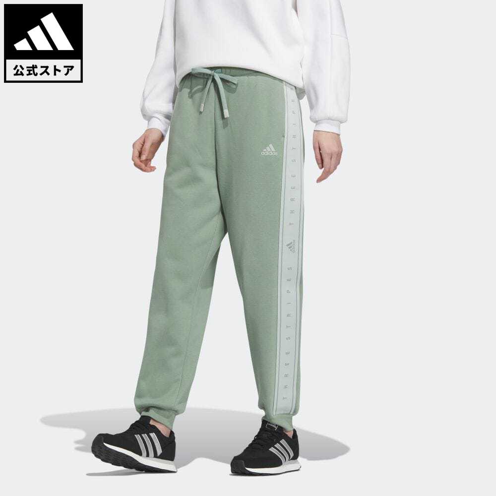 【公式】アディダス adidas 返品可 ワーディング ルーズフィット フリース フルレングスパンツ スポーツウェア レディース ウェア 服 ボトムス スウェット（トレーナー） パンツ 緑 グリーン IK9884 スウェット