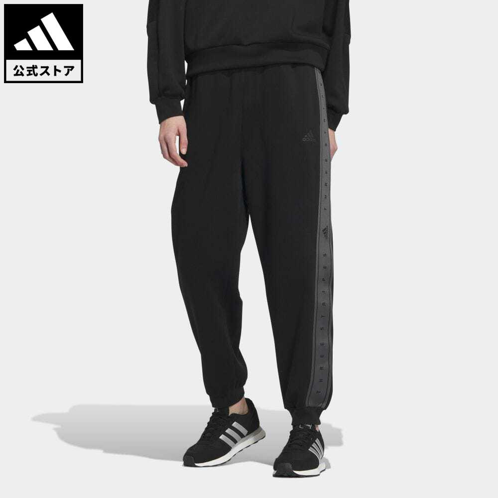 アディダス adidas 返品可 ワーディング ルーズフィット フリース フルレングスパンツ スポーツウェア レディース ウェア・服 ボトムス スウェット（トレーナー） パンツ 黒 ブラック IK9885 スウェット p0604