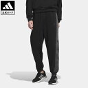 アディダス adidas 返品可 ワーディング ルーズフィット フリース フルレングスパンツ スポーツウェア レディース ウェア・服 ボトムス スウェット（トレーナー） パンツ 黒 ブラック IK9885 スウェット