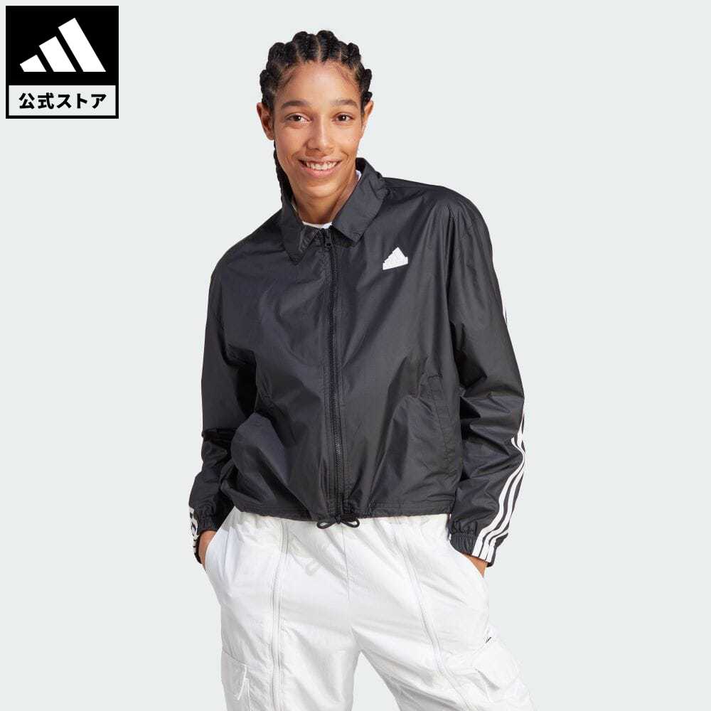 【公式】アディダス adidas 返品可 フューチャー アイコン スリーストライプス ウーブン ウインドブレーカー スポーツウェア レディース ウェア・服 アウター ウインドブレーカー 黒 ブラック IB4154 p0420のサムネイル