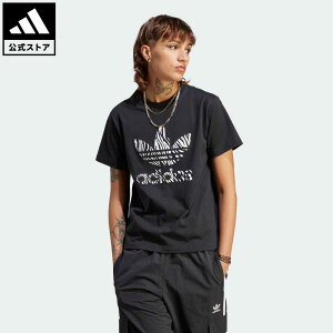 【公式】アディダス adidas 返品可 ゼブラ アニマルプリント インフィル 半袖Tシャツ オリジナルス レディース ウェア・服 トップス Tシャツ 黒 ブラック II0911 半袖