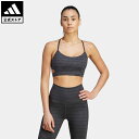 【公式】アディダス adidas 返品可 ジム トレーニング ヨガ スタジオ ライトサポートブラ レディース ウェア 服 トップス スポーツブラ スポブラ グレー IL9574