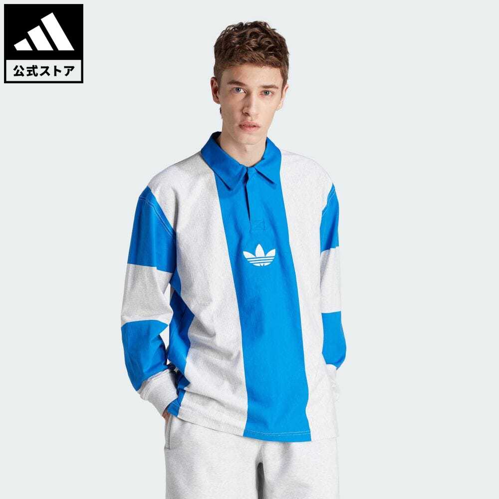 【公式】アディダス adidas 返品可 ハック ラグビー 長袖Tシャツ オリジナルス メンズ ウェア 服 トップス Tシャツ 青 ブルー IM4584 ロンt