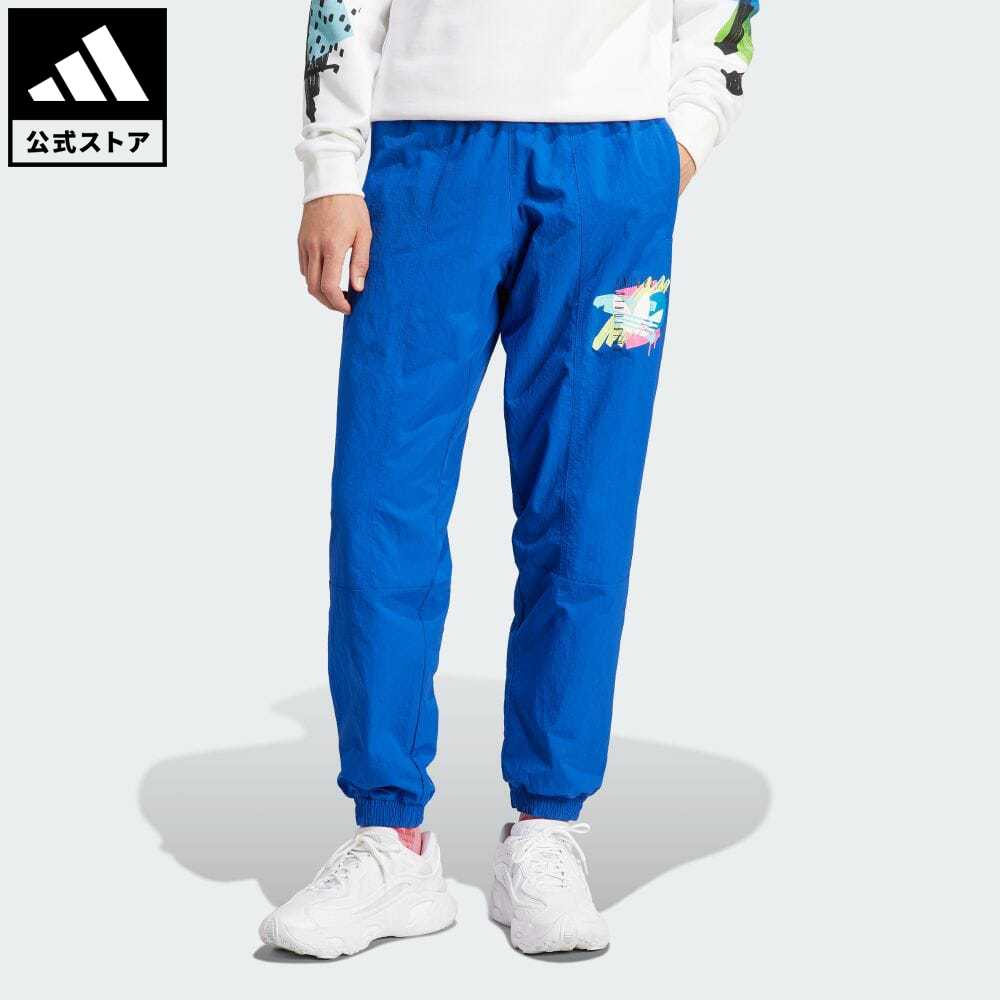 【公式】アディダス adidas 返品可 レトロ トラックパンツ（ジャージ） オリジナルス メンズ ウェア・服 ボトムス ジャージ パンツ 青 ブルー IN2380 下 ポイント20倍対象のサムネイル