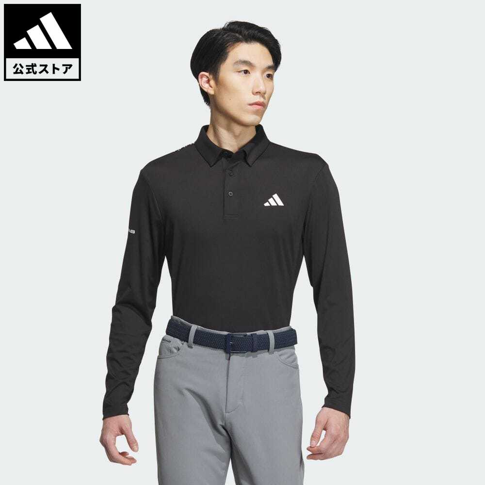 アディダス ポロシャツ メンズ 【公式】アディダス adidas 返品可 ゴルフ BOSモチーフ ストレッチ 長袖ボタンダウンシャツ メンズ ウェア・服 トップス ポロシャツ 黒 ブラック HY0928