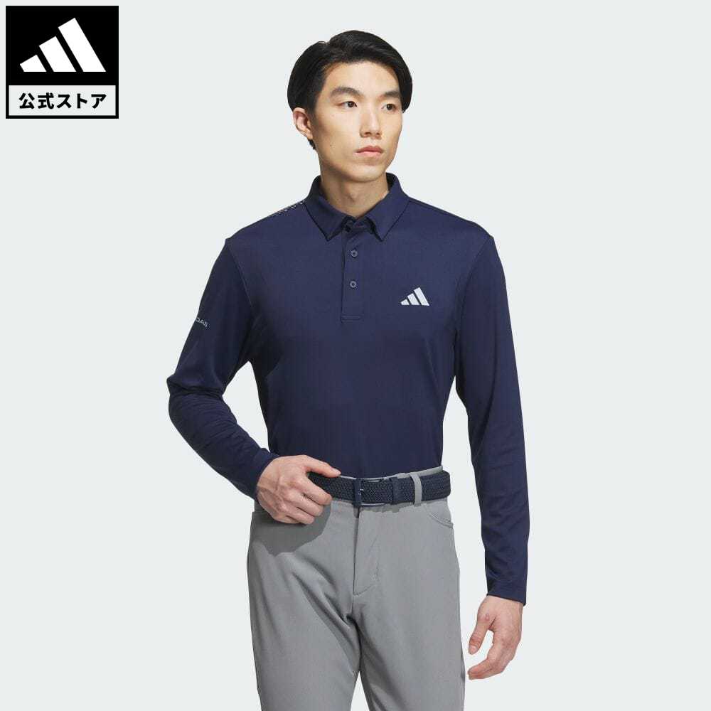 アディダス ポロシャツ メンズ 【公式】アディダス adidas 返品可 ゴルフ BOSモチーフ ストレッチ 長袖ボタンダウンシャツ メンズ ウェア・服 トップス ポロシャツ 青 ブルー HY0929