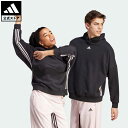 【公式】アディダス adidas 返品可 ダンス スリーストライプス オーバーサイズパーカー スポーツウェア レディース ウェア・服 トップス パーカー(フーディー) スウェット（トレーナー） 黒 ブラック IA3158 トレーナー