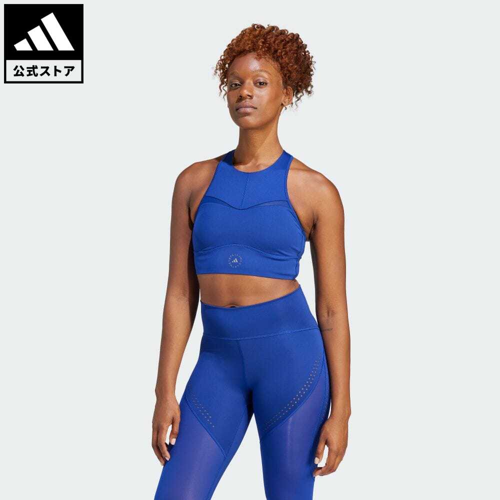 楽天adidas Online Shop 楽天市場店【公式】アディダス adidas 返品可 adidas by Stella McCartney トレーニング クロップトップ バイ ステラ マッカートニー レディース ウェア・服 トップス クロップドトップス 青 ブルー IB5529