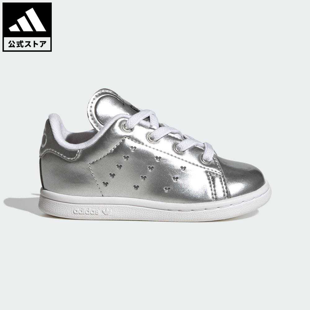 【公式】アディダス adidas 返品可 アディダス オリジナルス × ディズニー ミッキー スタンスミス キッズ / adidas Originals × Disney Mickey Stan Smith Kids オリジナルス キッズ／子供用 シューズ 靴 スニーカー シルバー ID7186 ローカット