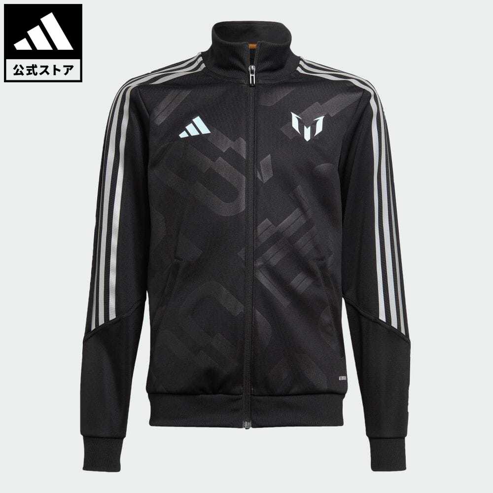 【20%OFFクーポン対象 5/9 10:00〜5/13 23:59】【公式】アディダス adidas 返品可 サッカー メッシ ジャケット キッズ／子供用 ウェア・服 トップス ジャージ 黒 ブラック IJ4937 上着