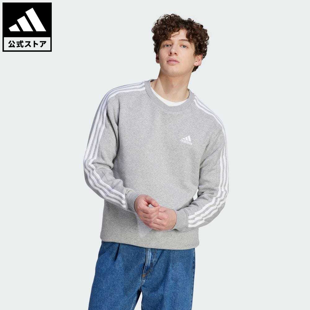 【20%OFFクーポン対象 5/17 10:00〜5/20 23:59】【公式】アディダス adidas 返品可 エッセンシャルズ フリース スリーストライプス スウェットシャツ スポーツウェア メンズ ウェア・服 トップ…