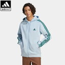 【公式】アディダス adidas 返品可 エッセンシャルズ フリース スリーストライプス フルジップパーカー スポーツウェア メンズ ウェア 服 トップス パーカー(フーディー) ジャージ 青 ブルー IJ8932 トレーナー